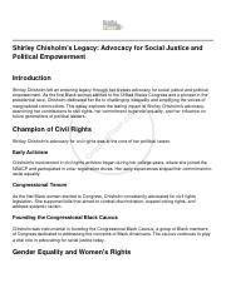 A Legacy Of Advocacy And Justice