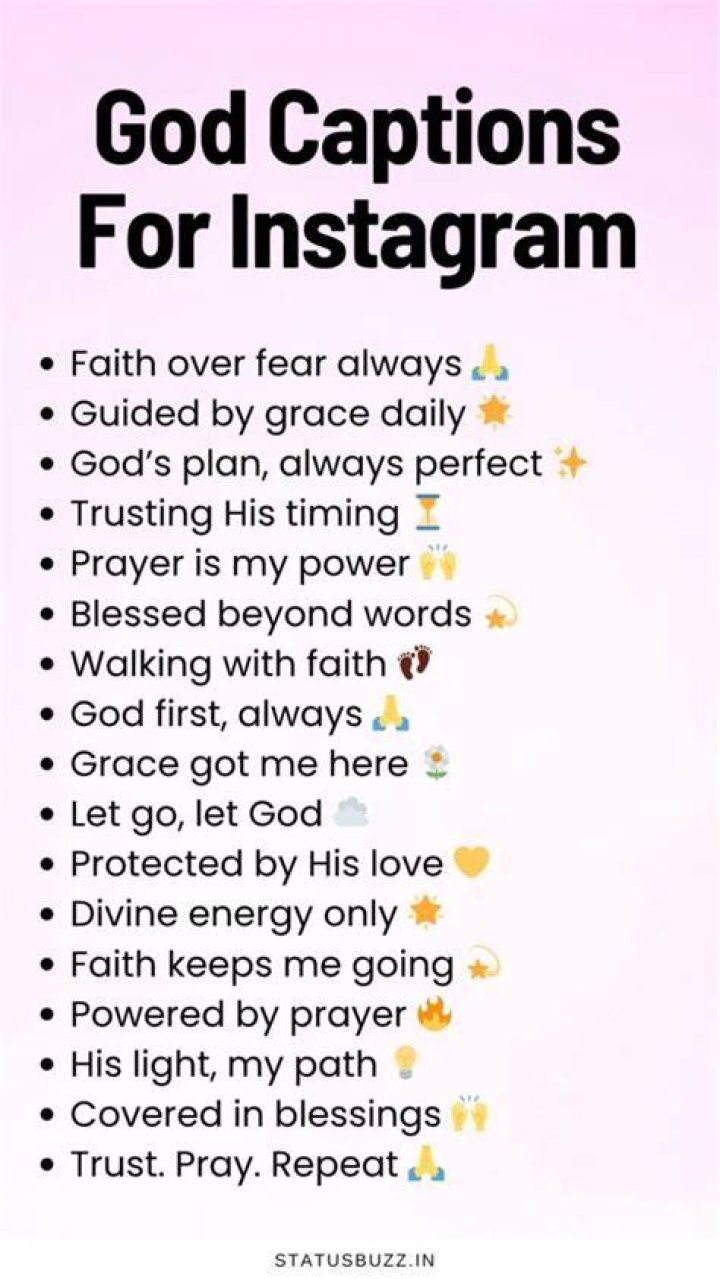 Best 50 God Captions For Instagram Post WishesHippo