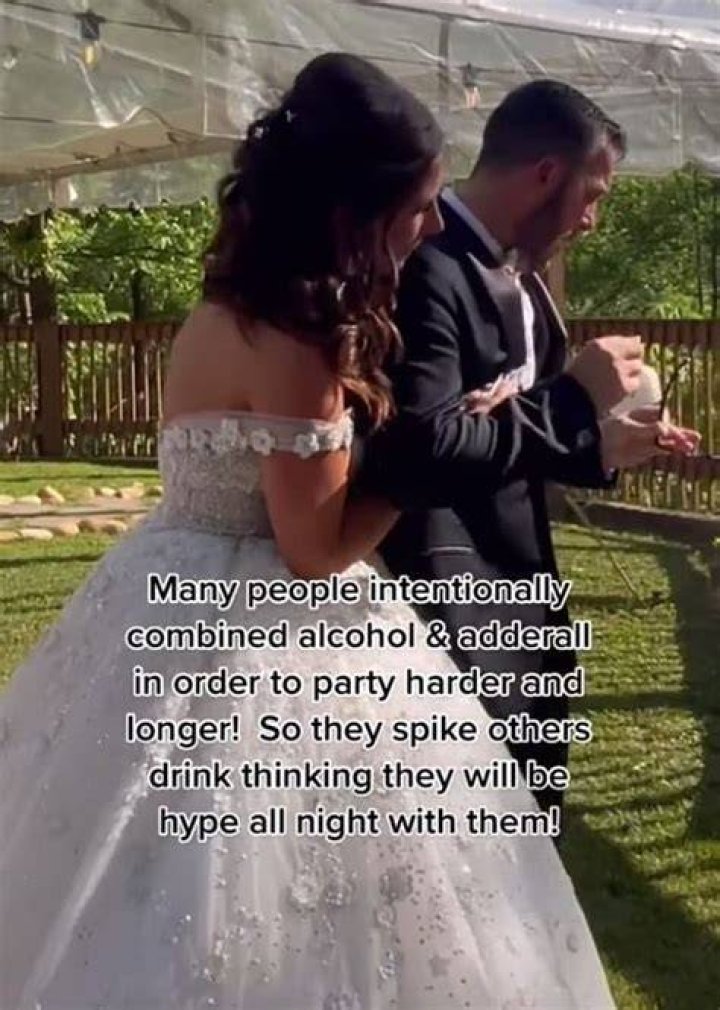 Bride shares shocking footage of husband after his drink was spiked