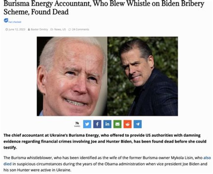 Burisma Mykola Lisin Wife Biden Whistleblower Found Dead