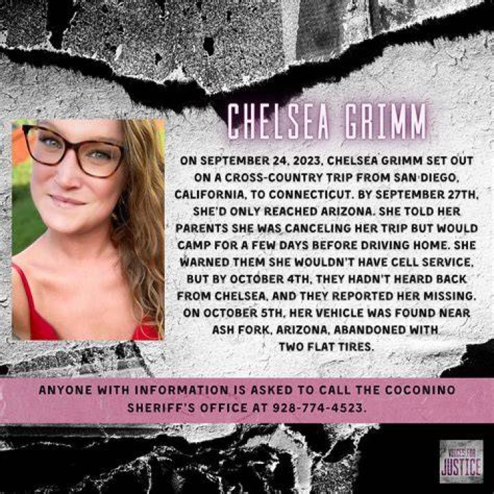 California woman, Chelsea Grimm, missing after going on crosscountry