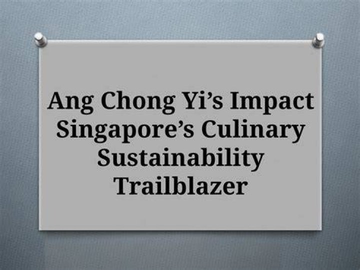 Culinary Innovator And Sustainability Trailblazer