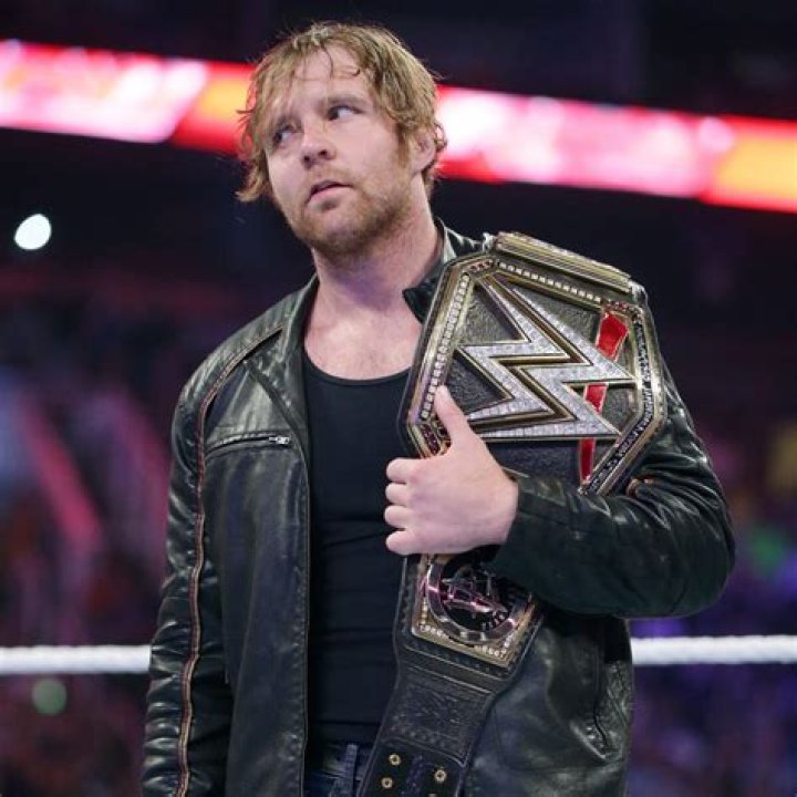 Dean Ambrose celebrates his WWE World Heavyweight Championship victory