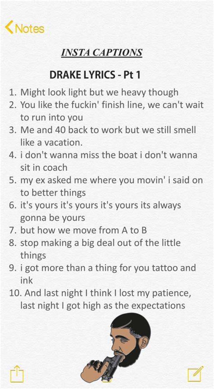 Drake Lyric Captions 2021 LYRIC GHU