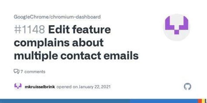 Edit feature complains about multiple contact emails &middot; Issue 1148