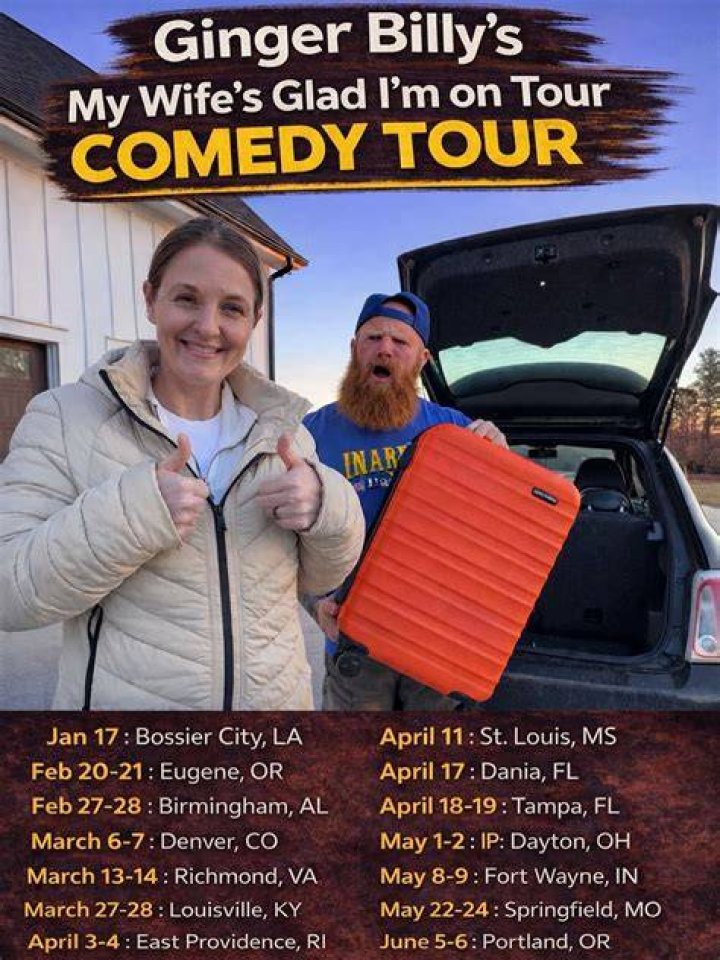 Ginger Billy Jan 21 22 Comedy House Columbia SC Standup Comedy