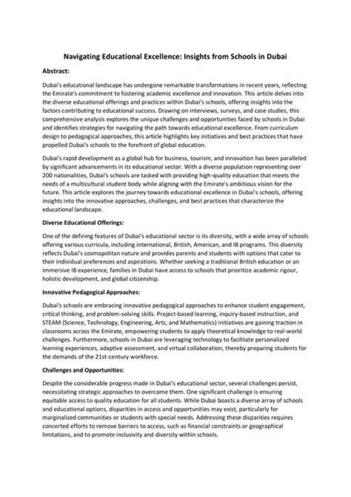 Insights And Discoveries For Educational Excellence
