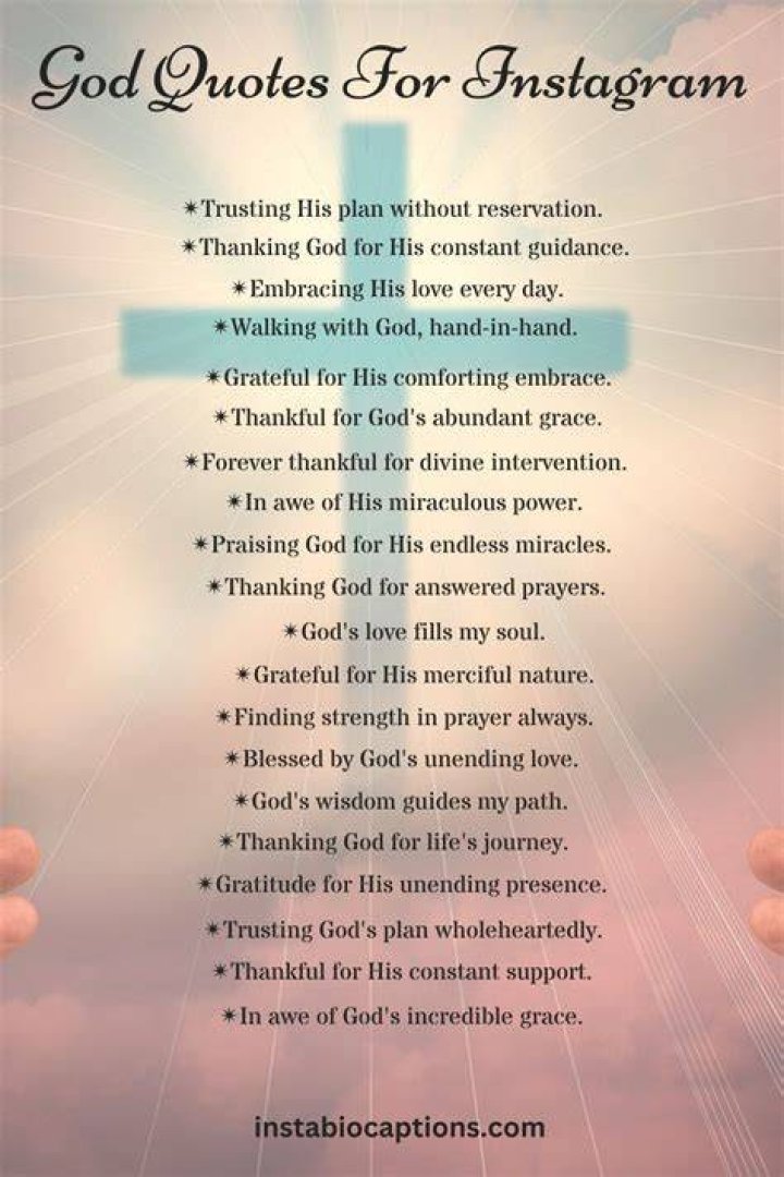 Instagram Captions About God with Quotes What Caption?