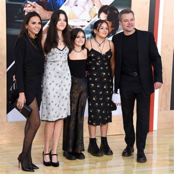 Matt Damon Poses With 3 Daughters at 'Air' Premiere Photos