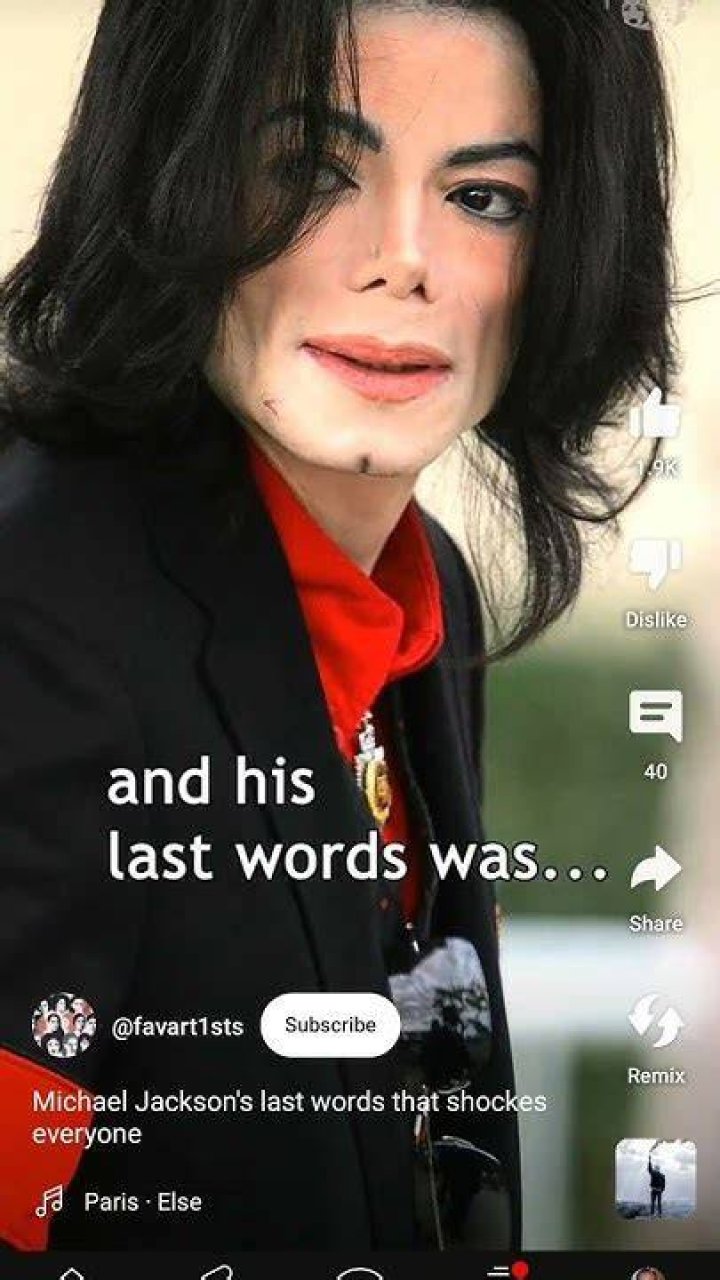 Michael Jackson`s last words YouTube