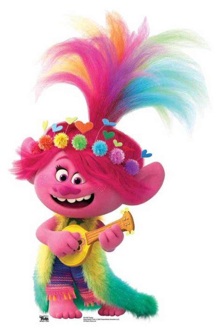 Princess Poppy with Ukulele Official Trolls World Tour Cardboard Cutout