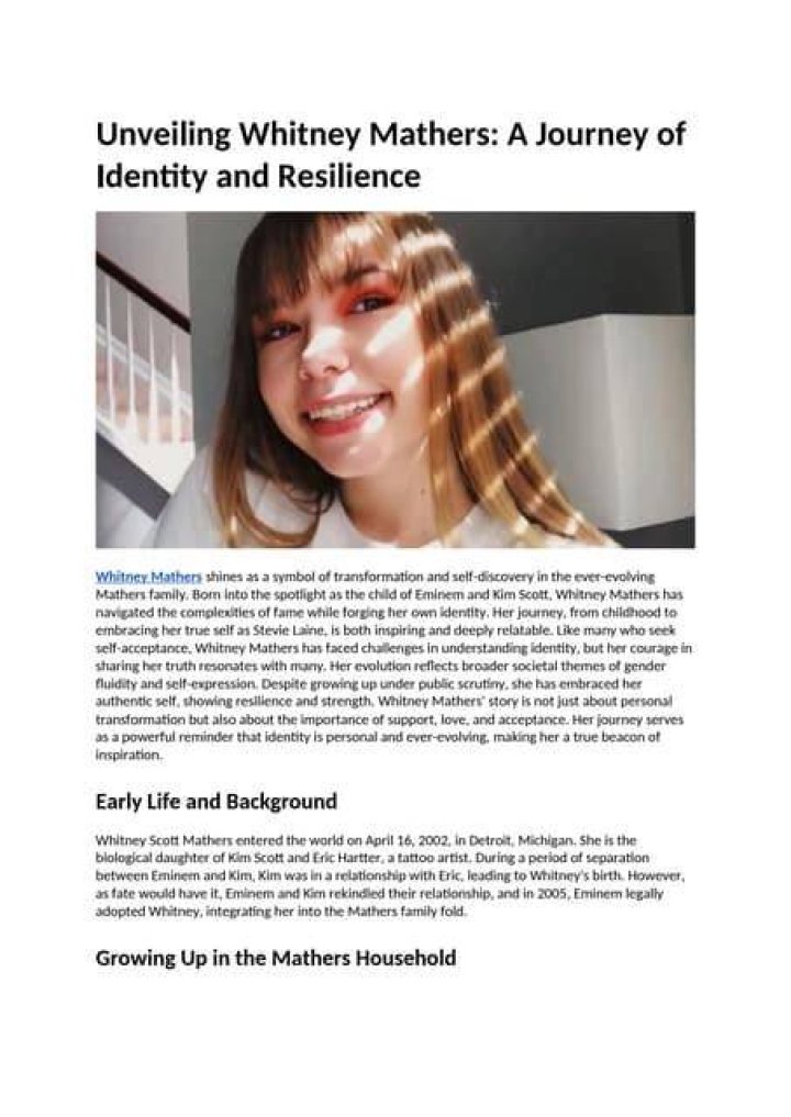 Unveiling Her Identity And Journey